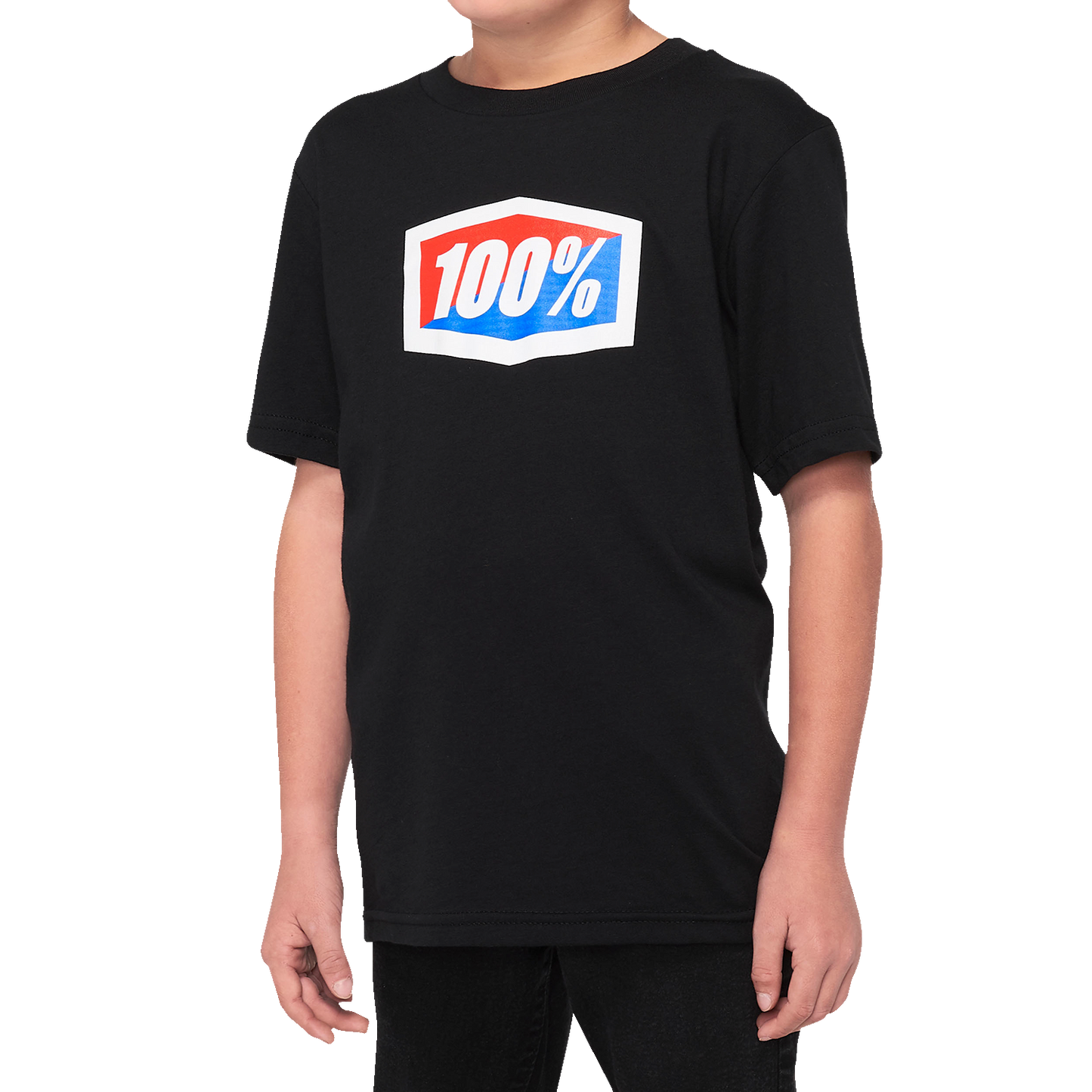 100% Youth Official T-Shirt - Black - XL 20001-00003