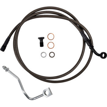 BARNETT Brake Line - Upper - Carbon Coat w/ Black Fittings - +8" 254-30-51134-8