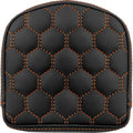SADDLEMEN RoadSofa™ Sissy Bar Pad - Honeycomb - Orange Stitching 040849ORA