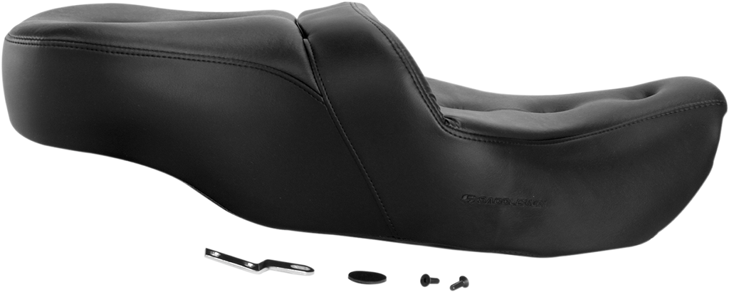 SADDLEMEN Pillow-Top Roadsofa Seat - Black - FLH/FLT '99-'07 897-06-181