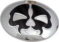 DRAG SPECIALTIES Fuel Door - Split Skull - Chrome with Black 78051