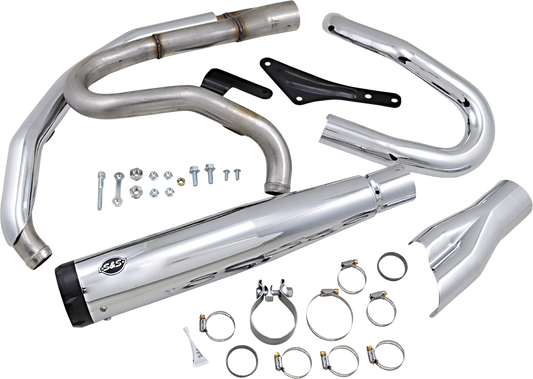 S&S CYCLE 2:1 Exhaust for M8 Softail - Chrome 550-0858