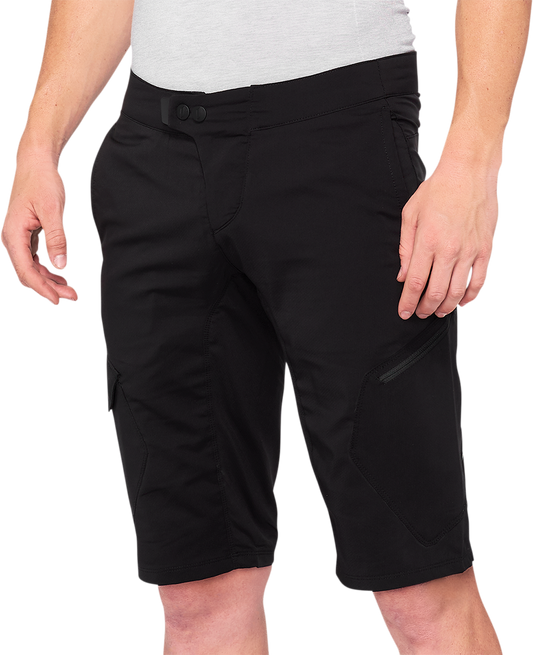 100% Ridecamp Shorts - Black - US 38 40029-00005