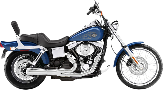 BASSANI XHAUST 2:1 Exhaust - Chrome - Megaphone - Short - '91-'05 FXD 13312R