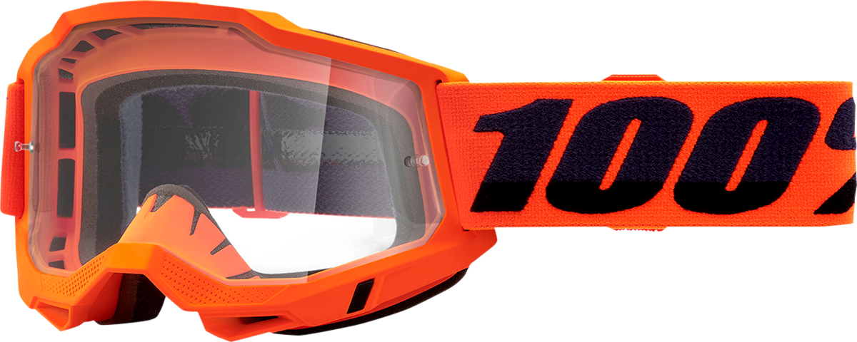 100% Accuri 2 OTG Goggles - Neon Orange - Clear 50018-00004
