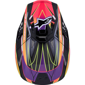 ALPINESTARS Supertech M10 Helmet - MIPS® - Era - Gloss Pink/Violet/Yellow Fluo - 2XL 8301223-3145-XXL