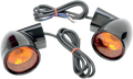 DRAG SPECIALTIES Bullet Turn Signal Lights FLT - Black 12-0224GB-2