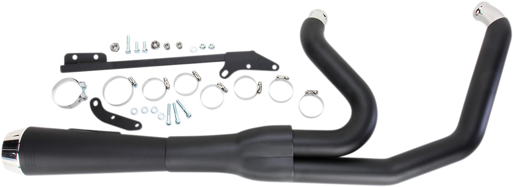 BASSANI XHAUST Road Rage Exhaust - Black - Short - '06-'17 Dyna FXD 13122J