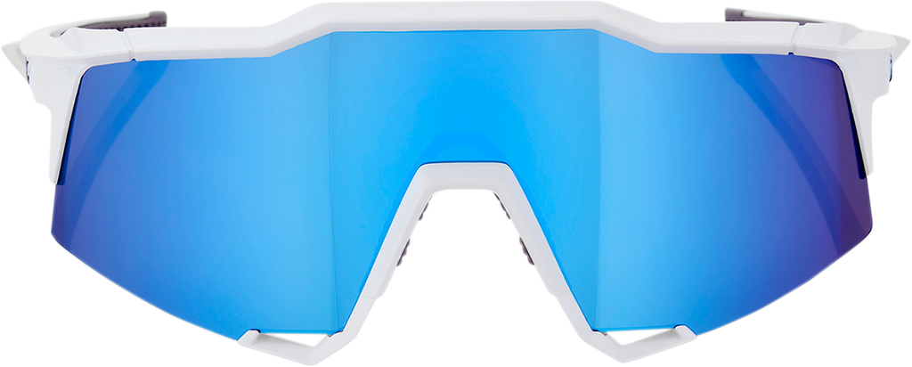 100% Speedcraft Sunglasses - White - Blue Mirror 60007-00012
