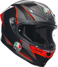 AGV K6 S Helmet - Slashcut - Black/Gray/Red - Large 2118395002014L