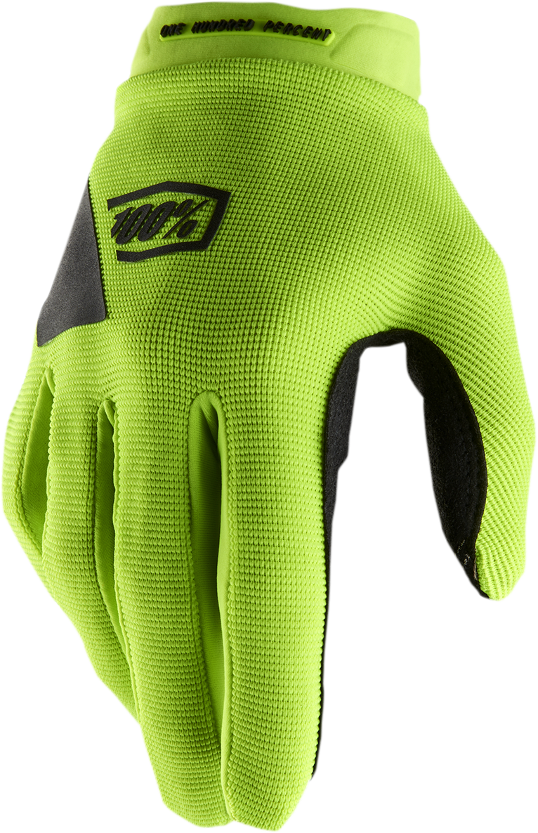 100% Women's Ridecamp Gloves - Fluo Yellow/Black - Small 10013-00006