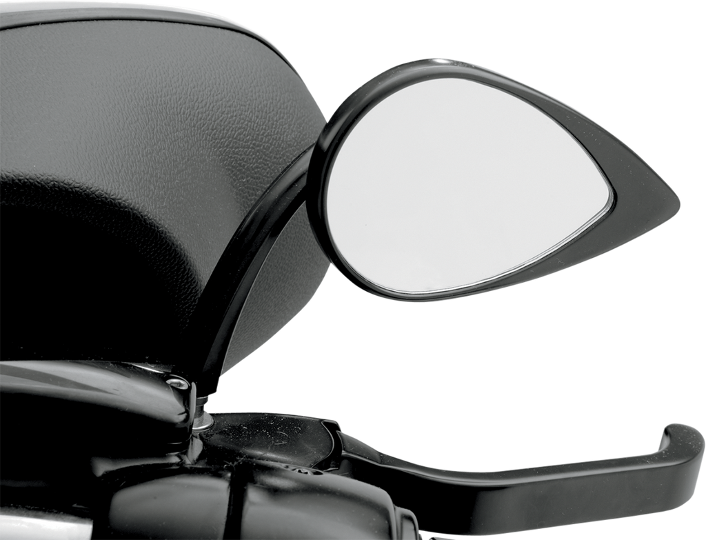 DRAG SPECIALTIES Mirror - Tear Drop - Black - Short Stem 0640-0690