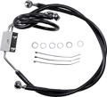 DRAG SPECIALTIES Brake Line - Front - Black - +2" - FXDF '12-'17 612137-2BLK