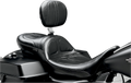 LE PERA Maverick Daddy Long Legs Seat - With Backrest - Black - Stitched - FL '08+ LK-957DLBR