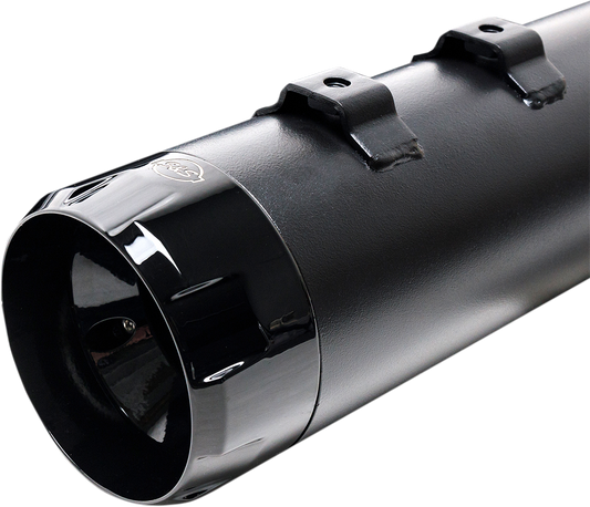 S&S CYCLE 4.5" Mufflers - Black with Black Thruster NOW HAVE ALL BLK END CAPS 550-0621