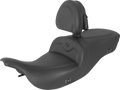 SADDLEMEN Heated RoadSofa Seat - With Backrest - Black W/Black Stitching 897-07-187BRHCT