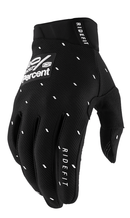 100% Ridefit Gloves - Slasher Black - Large 10010-00037