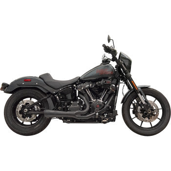 BASSANI XHAUST 2-into-1 Ripper Exhaust System with Megaphone Muffler - Short - Black - M8 Softail 1S75B