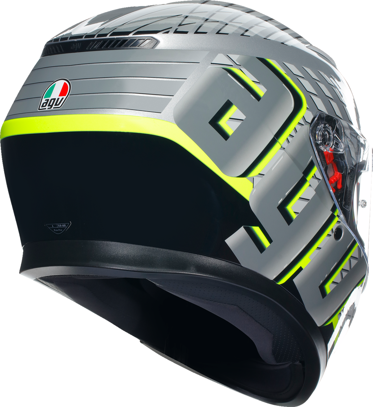 AGV K3 Helmet - Fortify - Gray/Black/Yellow Fluo - Large 2118381004011L