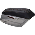 MUSTANG Deluxe Diamond Saddlebag Lid Cover - Black w/ Mandarin Orange Stitch - FLH/FLT '23-'25 88470MO