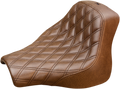 SADDLEMEN Renegade Solo Seat - Lattice Stitched - Brown 818-28-002BLS