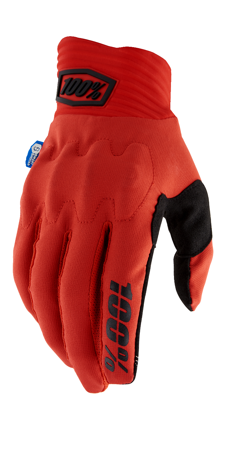 100% Cognito Smart Shock Gloves - Red - Small 10014-00045