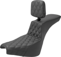 SADDLEMEN Tour Step Up Seat - Rider Backrest - Front Lattice Stitch - FXBB/FXST '18-'22 818-30-192BR