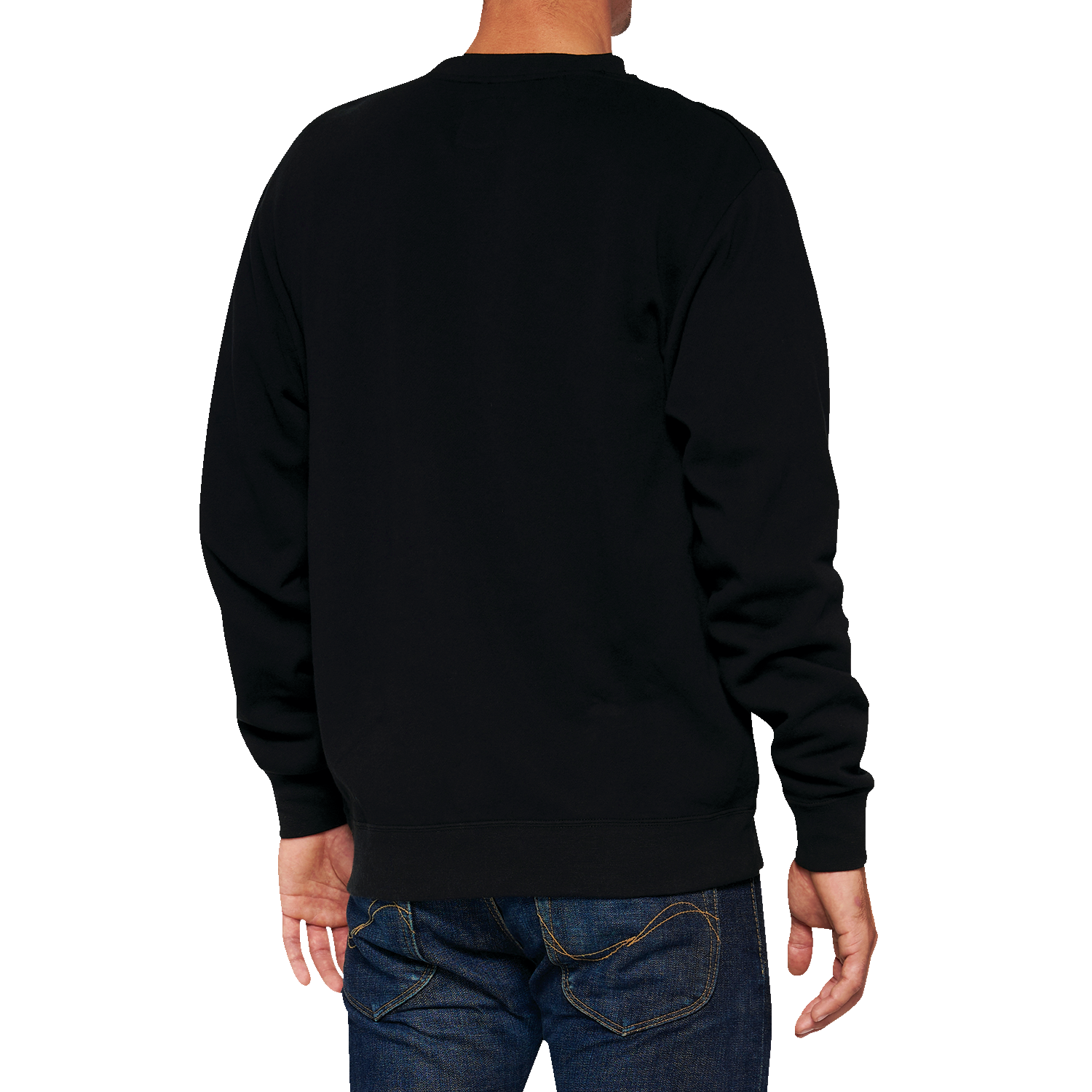 100% Icon Long-Sleeve Fleece Sweatshirt - Black - Small 20026-00000