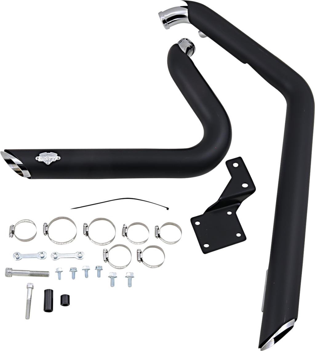 VANCE & HINES Shortshots Staggered Exhaust System - Matte Black Ceramic 47221