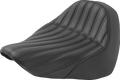 SADDLEMEN Knuckle Solo Seat - Ribbed - Black 818-27-0023