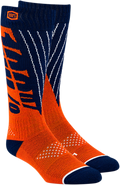 100% Torque Comfort Moto Socks - Navy/Orange - Large/XL 24007-214-18