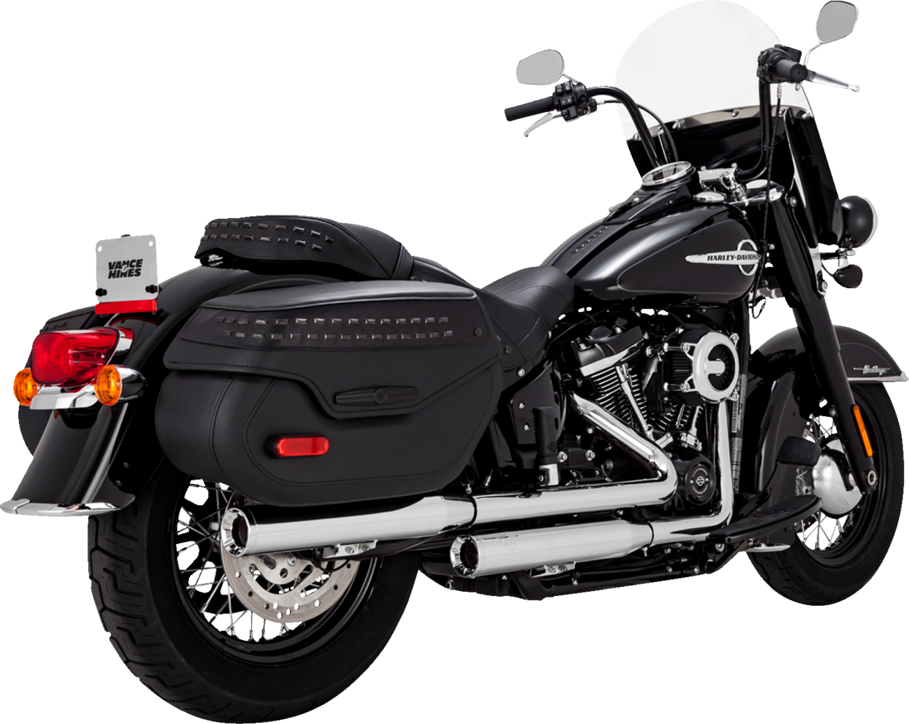 VANCE & HINES Eliminator 300 Slip-On Mufflers - Chrome Softail   2018-2021  16316