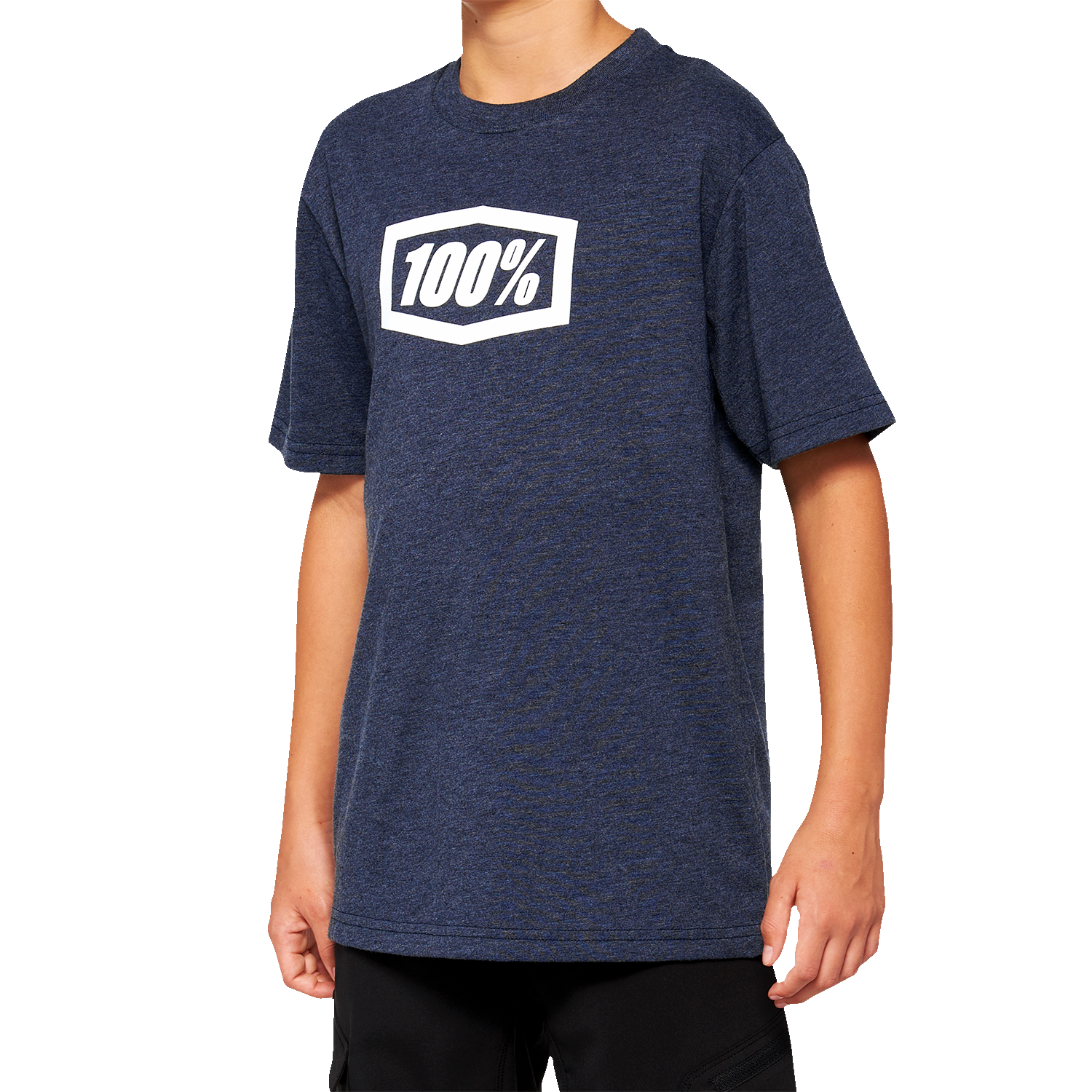 100% Youth Icon T-Shirt - Navy - Large 20001-00014