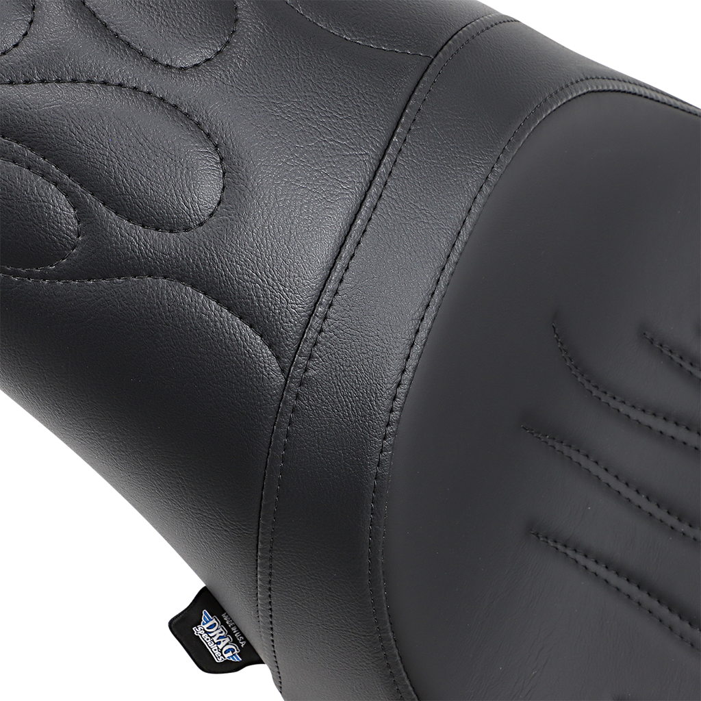 DRAG SPECIALTIES Predator Seat - Flame Stitched - '00-'05 FL FIT FLSTN W/O LUGG RACK 0802-0468