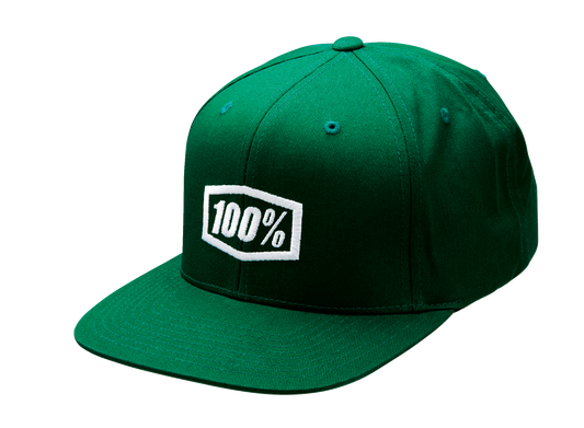 100% Icon Snapback Hat - Forest Green - One Size 20044-00002