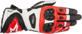 ALPINESTARS Supertech Gloves - Black/White/Red -Large 3556017-123-L