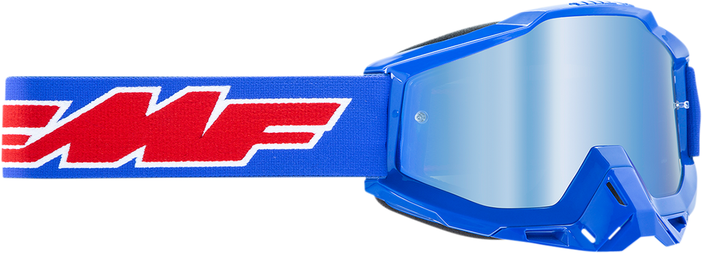 FMF PowerBomb Goggles - Rocket - Blue - Blue Mirror F-50037-00002 2601-2977