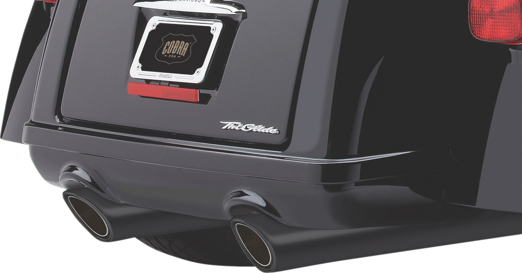 COBRA 909 Mufflers for Tri-Glide - Black 2009-2025 Tri Glide Ultra Classic FLHTCUTG 6303RB