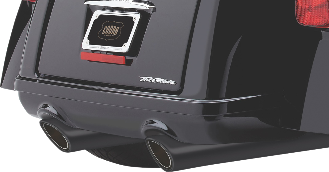 COBRA 909 Mufflers for Tri-Glide - Black 2009-2025 Tri Glide Ultra Classic FLHTCUTG 6303RB