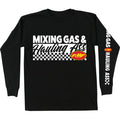 FMF Mixin Long-Sleeve T-Shirt - Black - Large FA25119901BLKLG