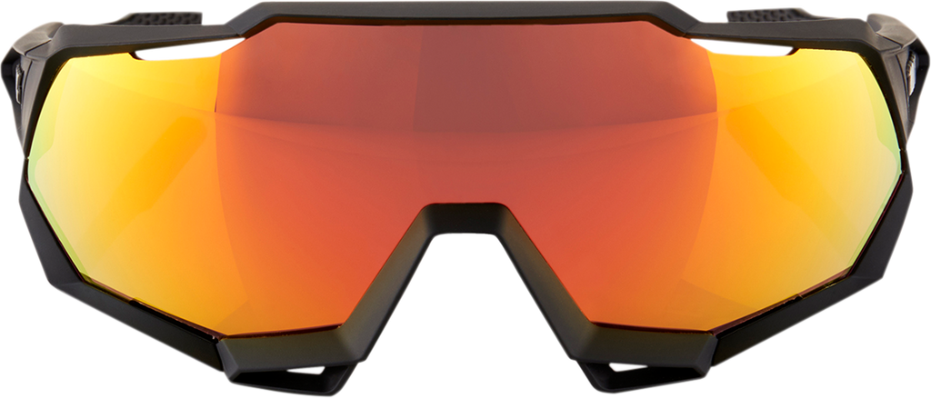 100% Speedtrap Sunglasses - Black - Red 60012-00004