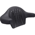 MUSTANG Deluxe Extended Arm Wrap-around Backrest - Diamond - Gunmetal Stitch - FLT/FLH '23-'25 88430GM
