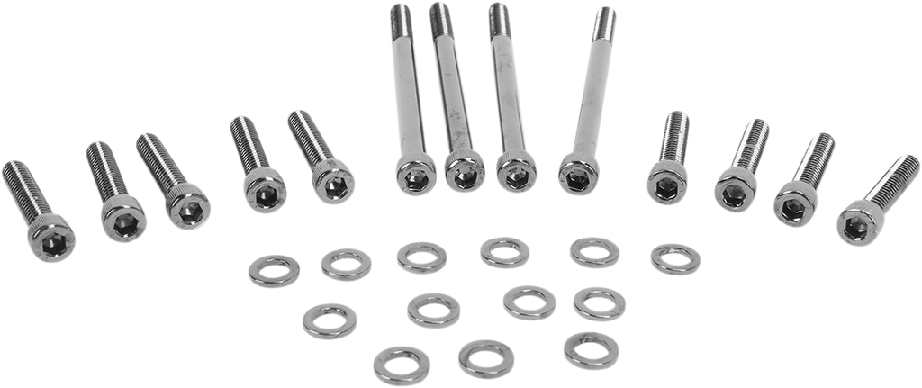 DRAG SPECIALTIES Bolt Kit - Knurled - Primary N/F FXSB,FXCW/C MK672BK