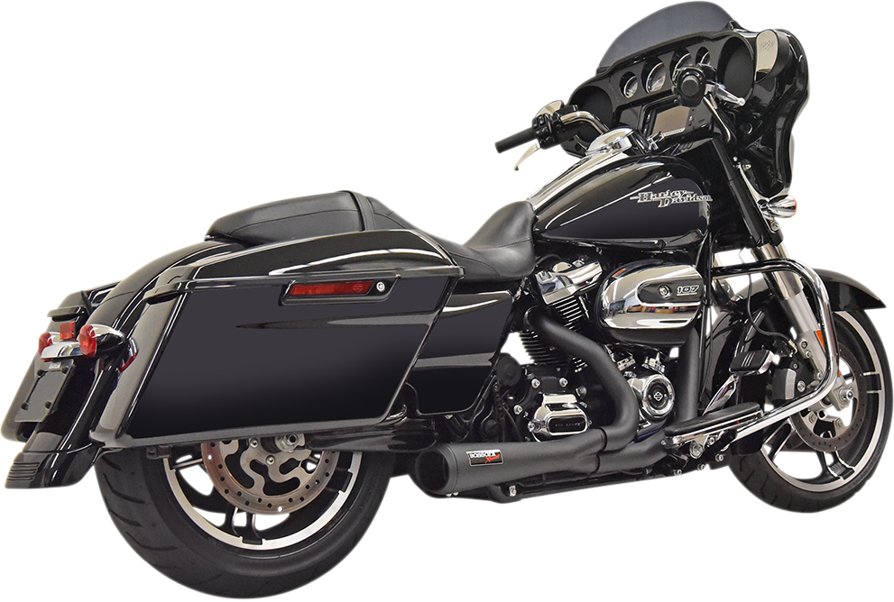 BASSANI XHAUST Short 2:1 Exhaust for FL - Black 1F42RB