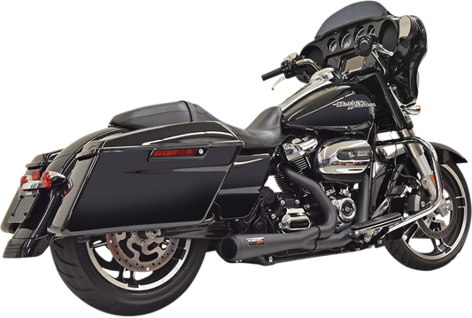 BASSANI XHAUST Short 2:1 Exhaust for FL - Black 1F42RB