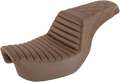 SADDLEMEN Step-Up Seat - Front Tuck-n-Roll/Rear Lattice Stitch - Brown 818-30-176BR
