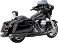 COBRA Tri Flo Mufflers for '95-'16 Bagger - Black 6212RB