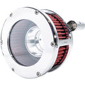 FEULING OIL PUMP CORP. BA Air Cleaner Kit - Chrome/Chrome with Red Filter - '93-'99 Evolution Big Twin 5468