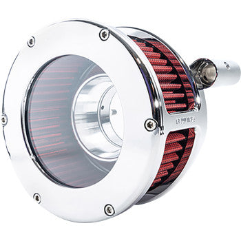 FEULING OIL PUMP CORP. BA Air Cleaner Kit - Chrome/Chrome with Red Filter - '93-'99 Evolution Big Twin 5468