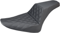 SADDLEMEN Step-Up Seat - Front Lattice Stitch - Black - FLS 812-26-172